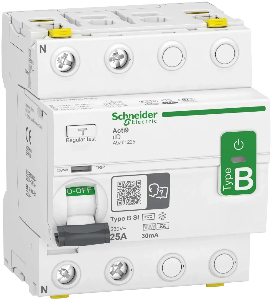 Schneider Electric Acti9 iID Jordfelsbrytare B-SI, 2-polig 63A, 30mA