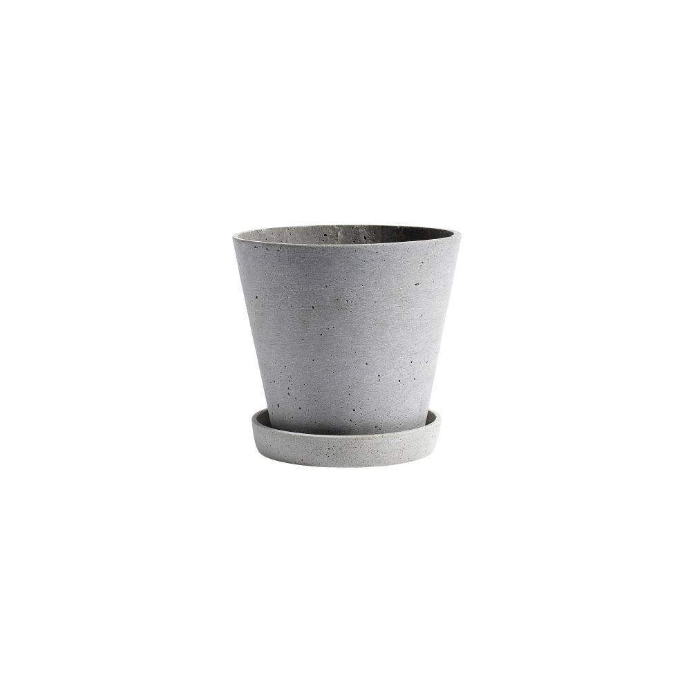 HAY Flowerpot with saucer kruka S Ø11 cm, Grå