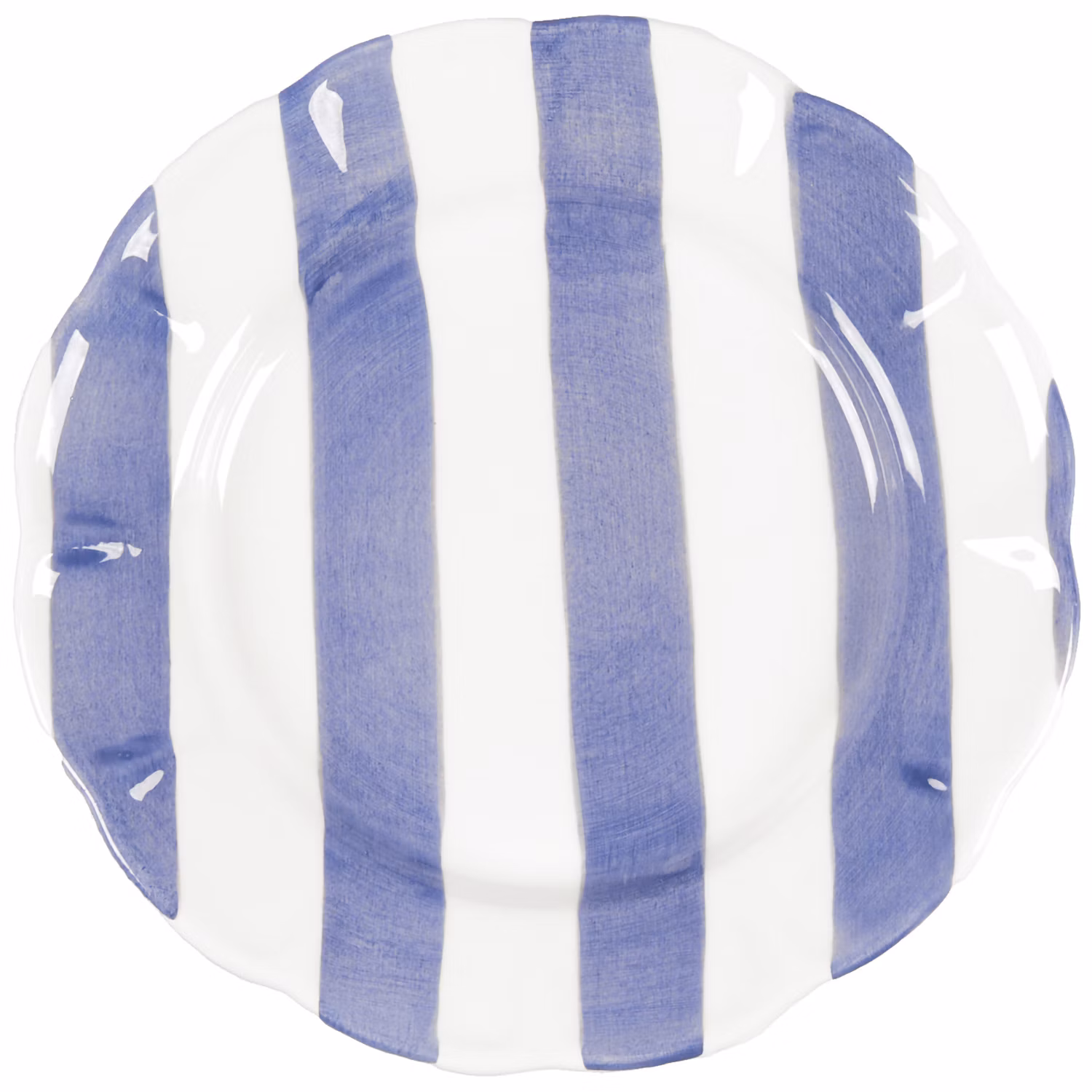 Stripe Tallrik 28 cm, Blå