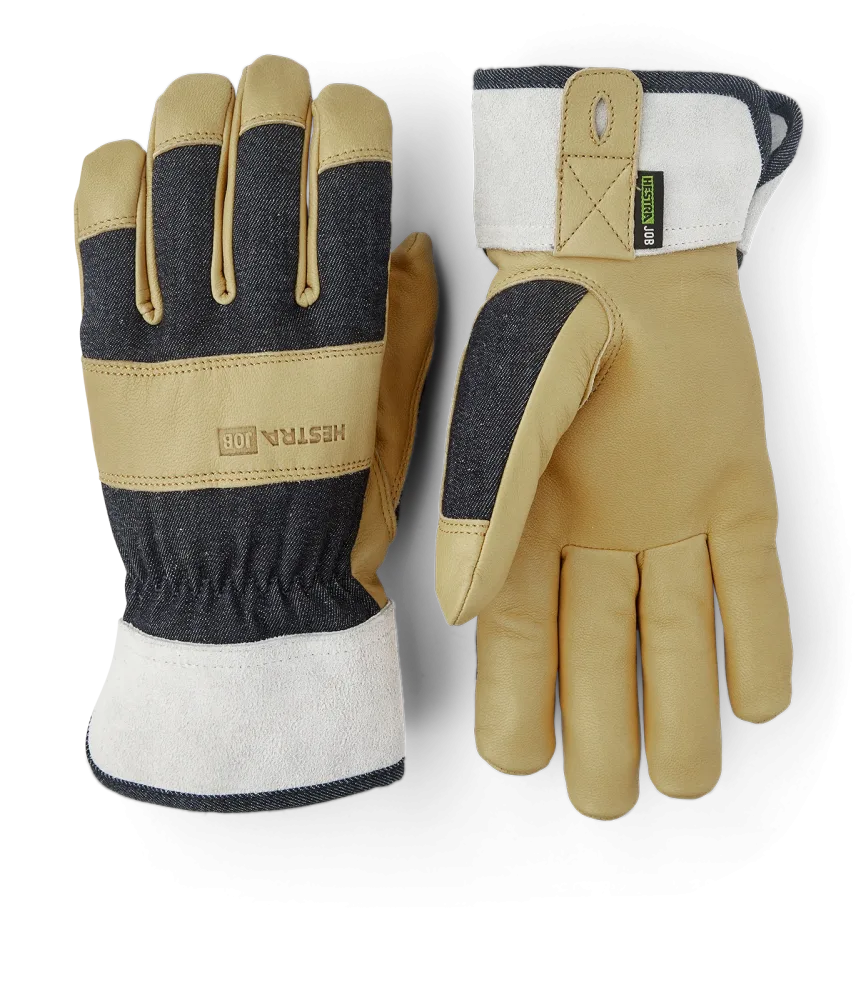 Hestra Pro Classic Denim Montagehandske gul/grå 12