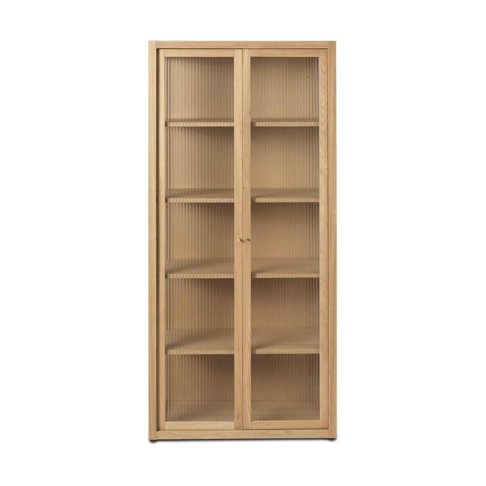 Reed vitrinskåp 70x155 cm, Natural oak