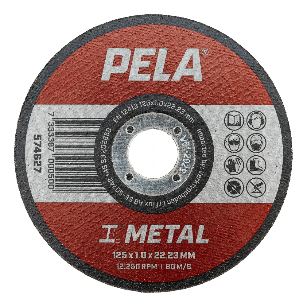 PELA 574627 Kapskiva för metall, 125x1x22,23 mm 1 styck