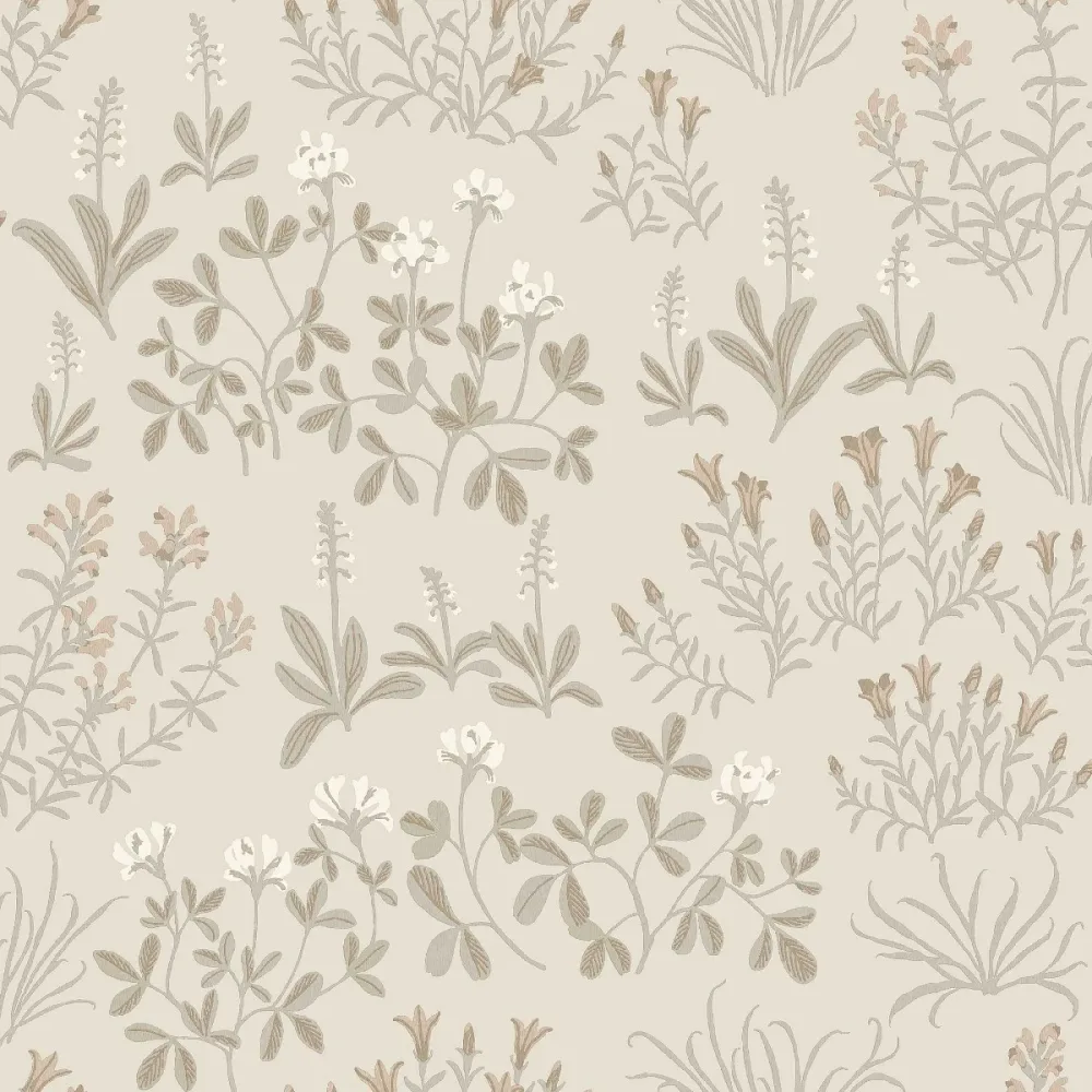 Tapet Nordic Folk Noras Äng 5805 Beige Blommig - Bild 2