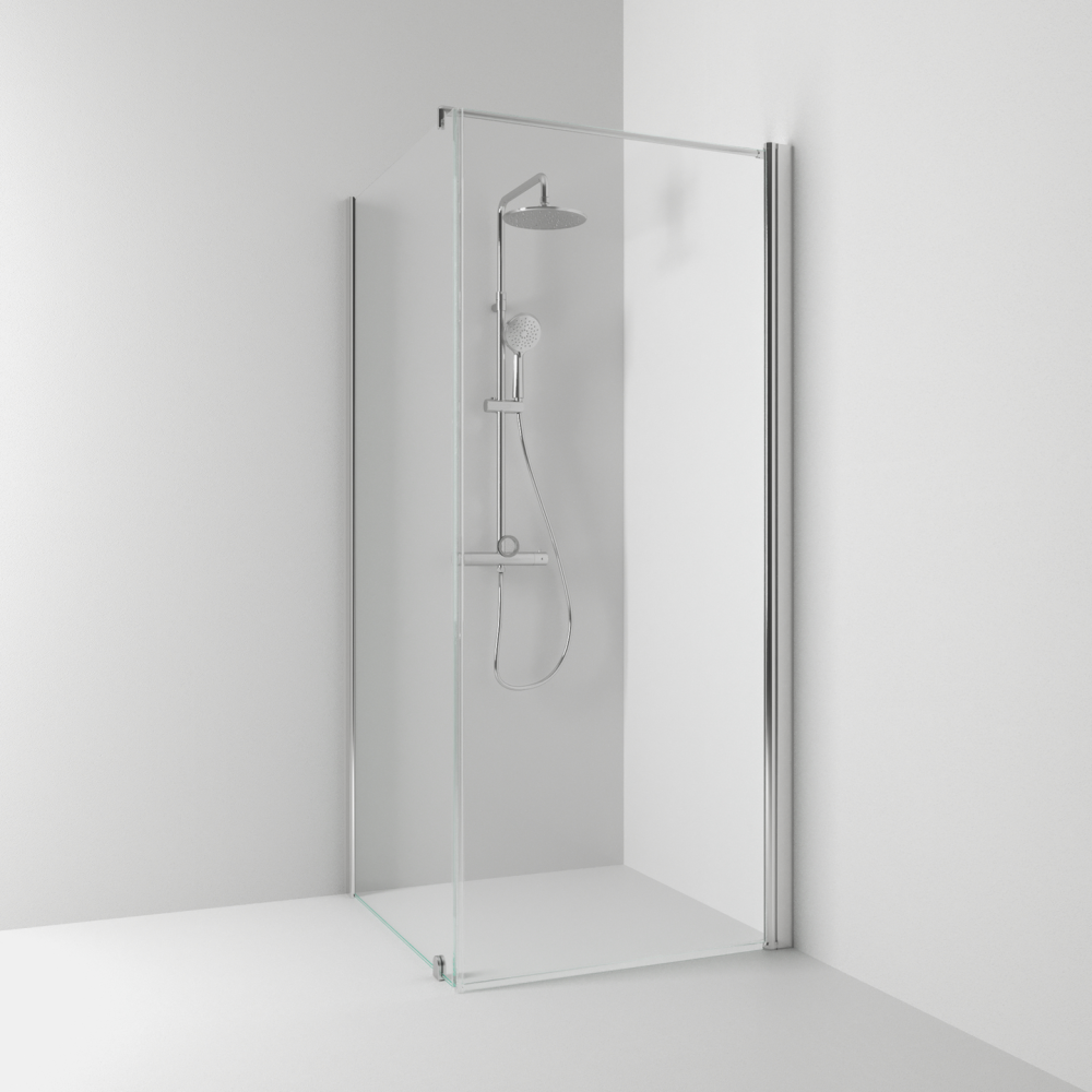 HÖRNDUSCH SVEDBERGS RAK/FAST SK HG BL/KL70X90, BLANK KLAR INTHT 70X198X90CM