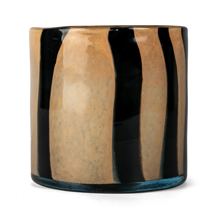 Calore ljuslykta-vas M Ø15 cm, Black-beige