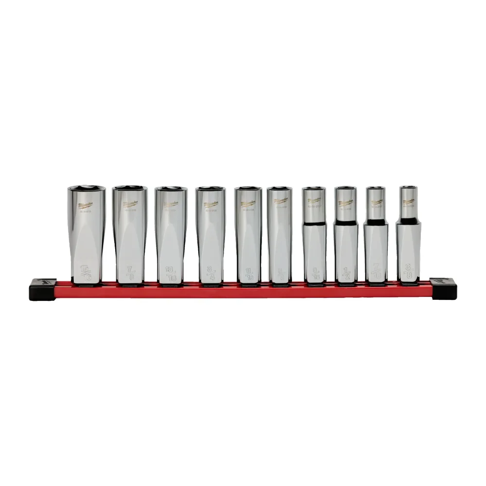 Milwaukee 4932501807 Bitshylssats lång 1/2", 10 delar