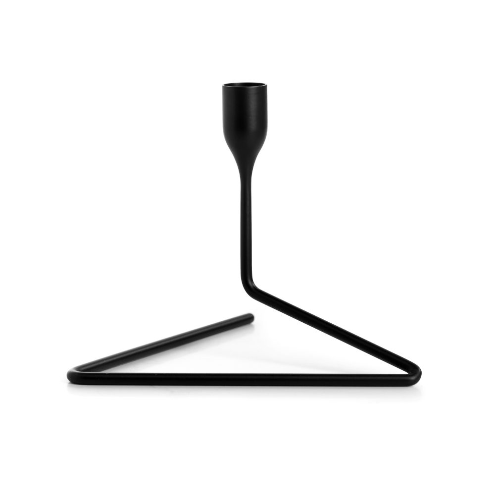 Puzzle ljusstake liten, svart