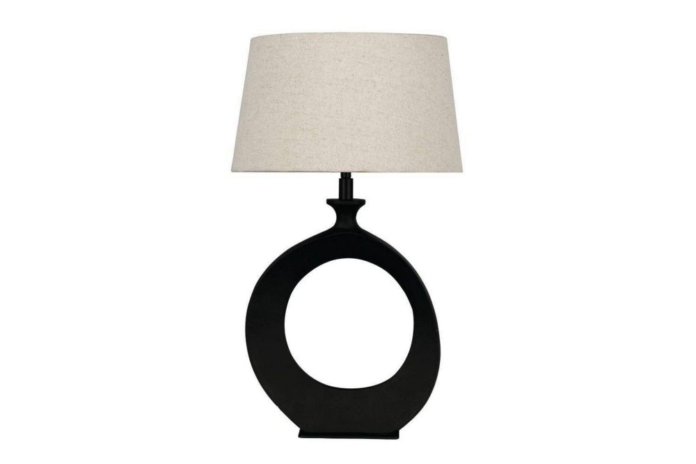 Bordslampa Eglo Diezma Svart/Natur 52 cm