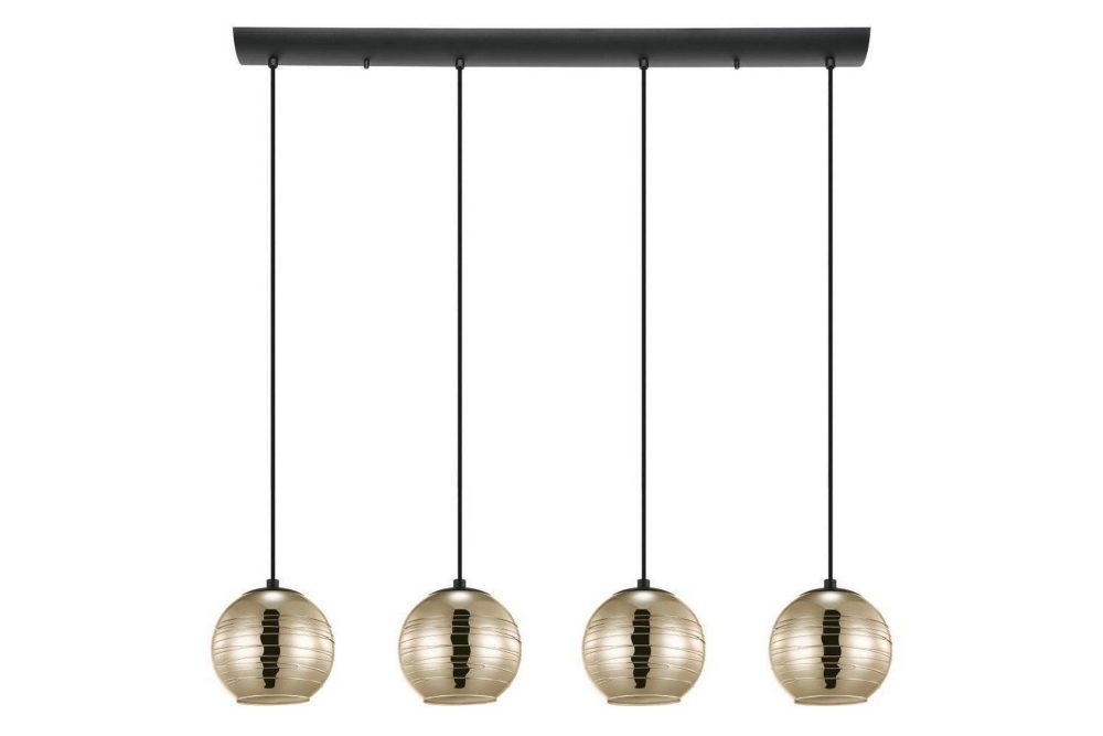 Takpendel Eglo Lemorieta Svart/Guld med 4 Lampor