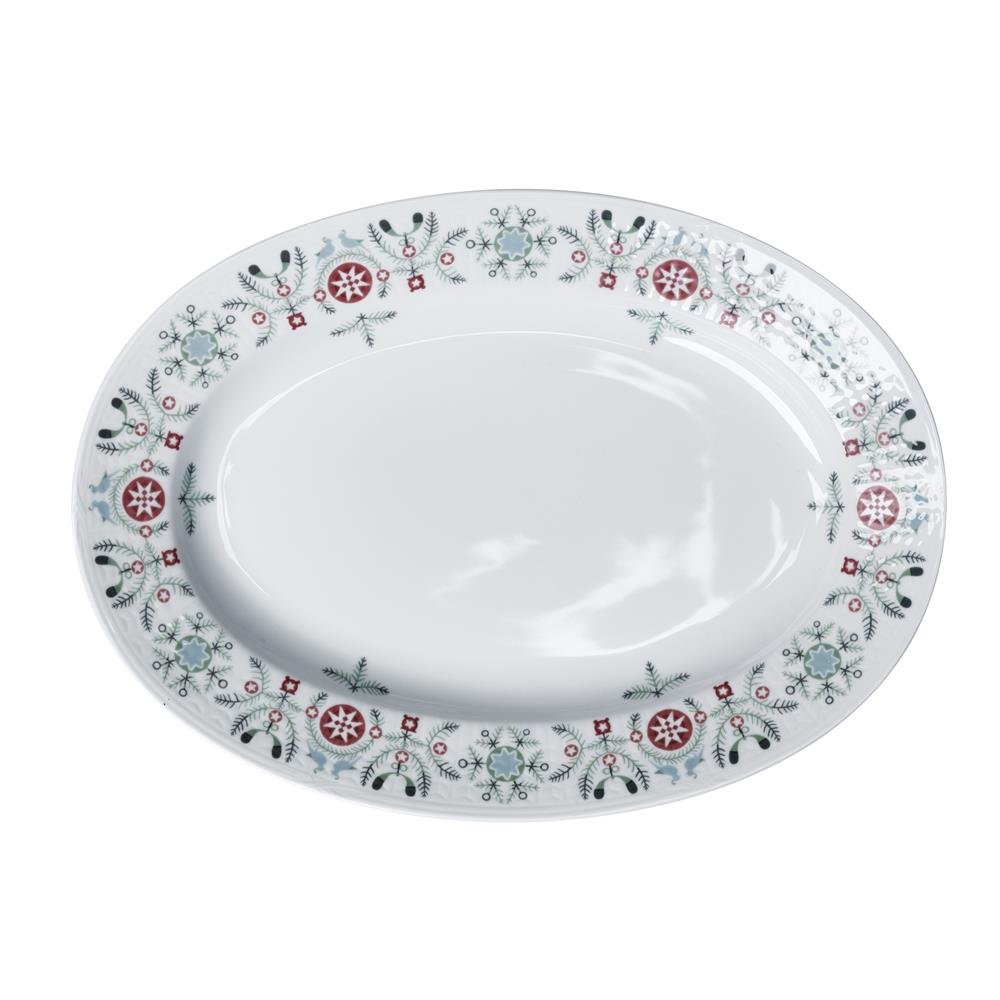 Swedish Grace Winter tallrik oval, vit