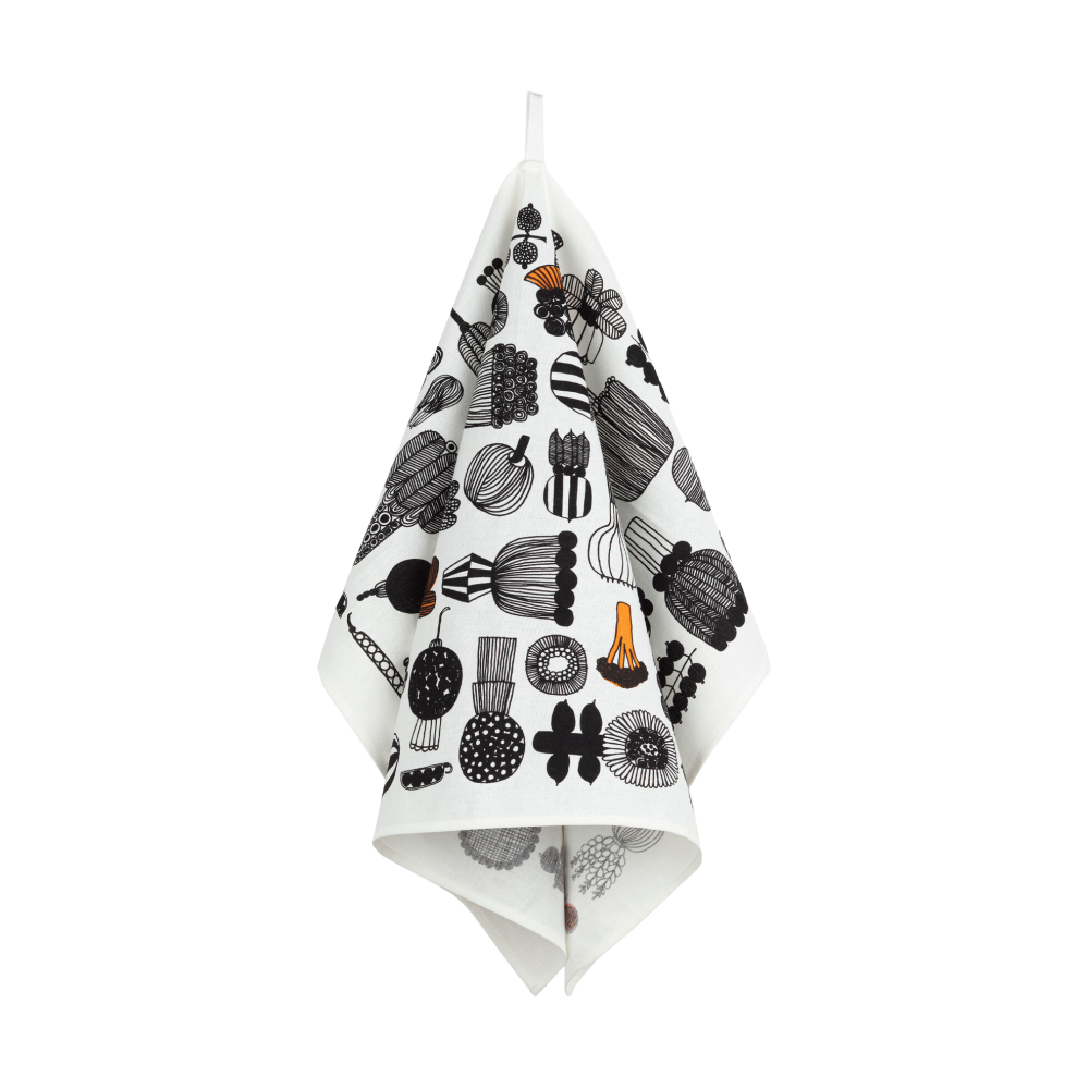 Puutarhurin parhaat kökshandduk 47x70 cm, White-black-orange