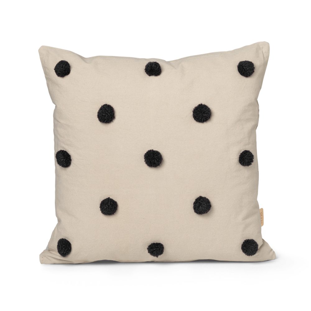 Dot kudde 50x50 cm, Sand-black