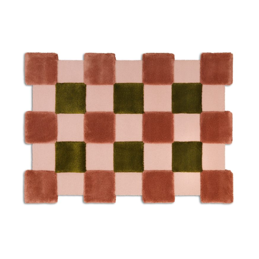 ODC Segment Rug Collection Square matta, Apricot-rose-olive, 142x198 cm