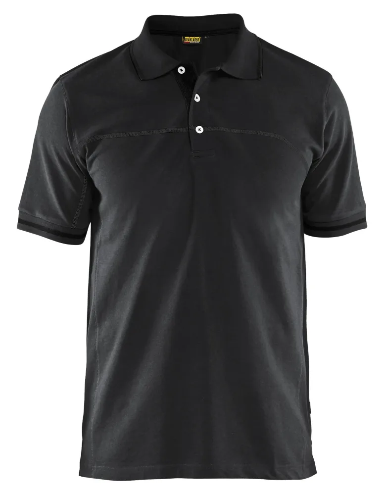 Blåkläder 3389105099984XL Pikétröja svart/mörkgrå 4XL