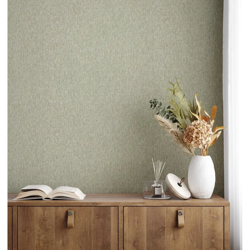 Ashdown Herringbone M1823 Grön Tapet | Stuvbutiken - Bild 3