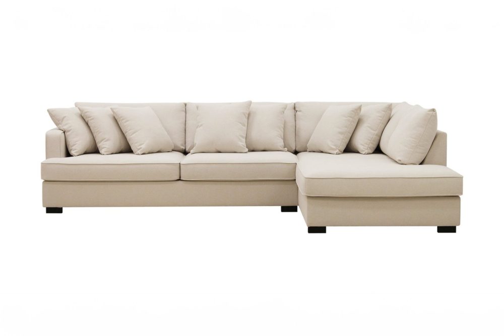 Rossita 4-sits Högervänd L-formad Djup Schäslongsoffa i Bouclé