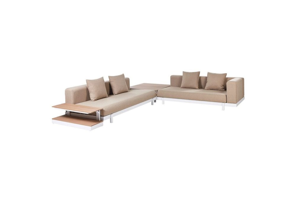 Loungegrupp med bord Missanello Beige/vit