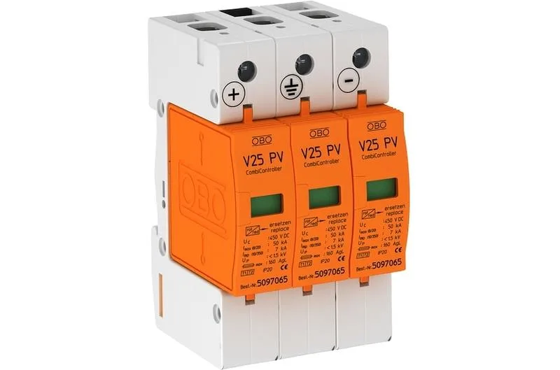 Obo Bettermann 5097448 Överspänningsskydd kombiskydd typ 1+2 Med fjärrsignalering