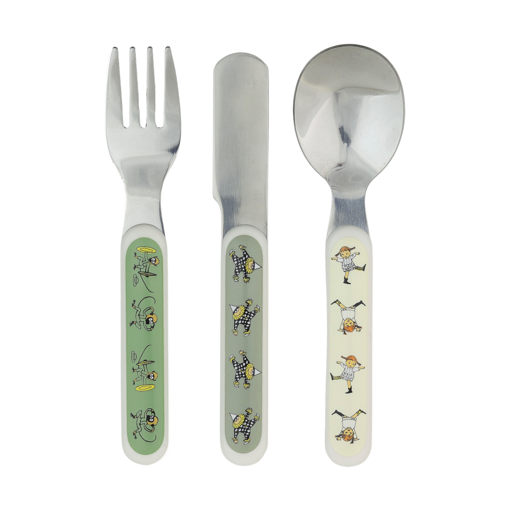 Pippi Cirkus barnbestick 3 delar, Multi