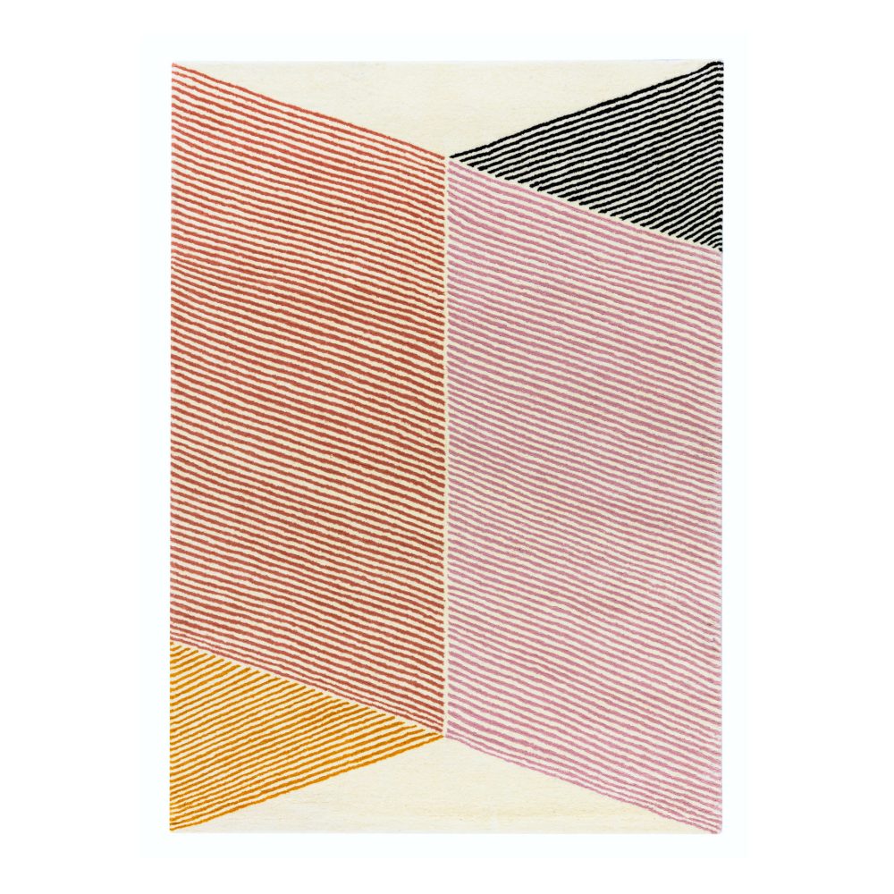 Rectangles ullmatta rosa, 170x240 cm