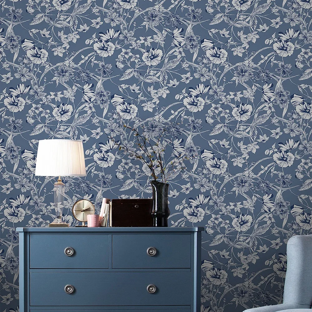 Graham & Brown Laura Ashley vol. 3 118486 Tapet Summerhill Blå/metallic