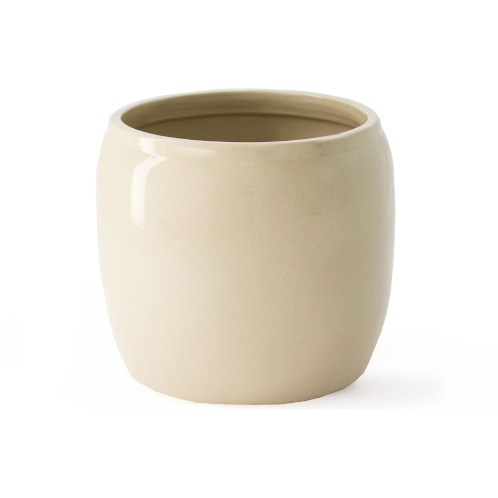 Ernst glaserad kruka Ø17,5 cm, Beige