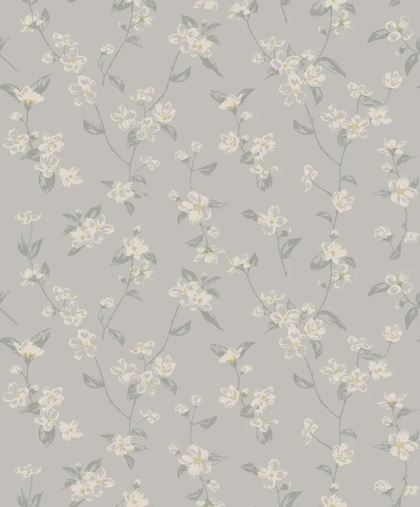 Fiona Walldesign Home NW 200503 Tapet Flora Grå/multi