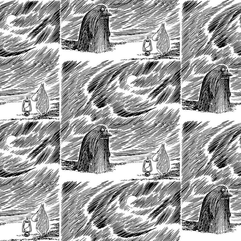 Mumin 3 5356-1 Vit Tapet | Stuvbutiken