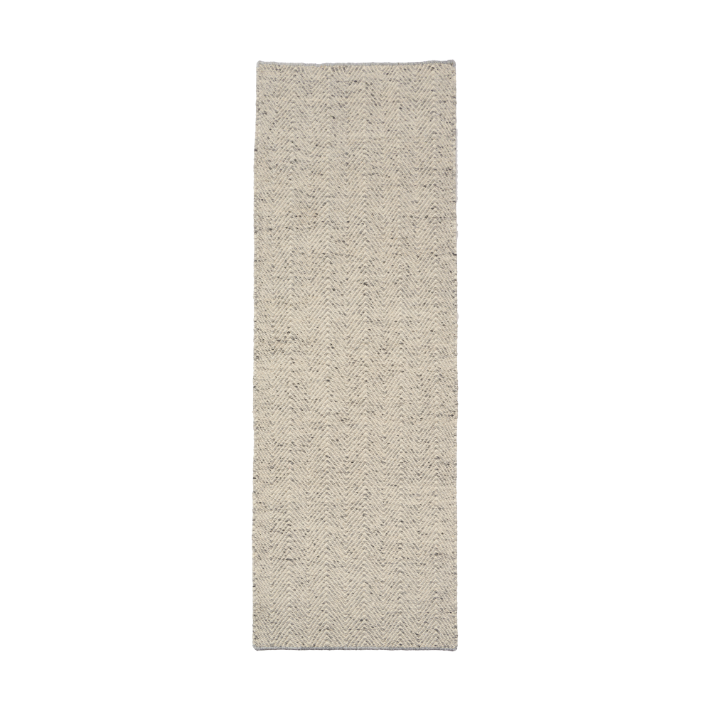Furrow ullmatta naturvit/grå, 80x240 cm