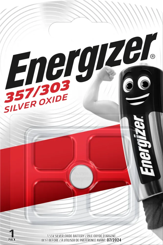 Energizer Silveroxid Knappcellsbatteri 392/384, 1,55 V 7,9 x 3,6 mm