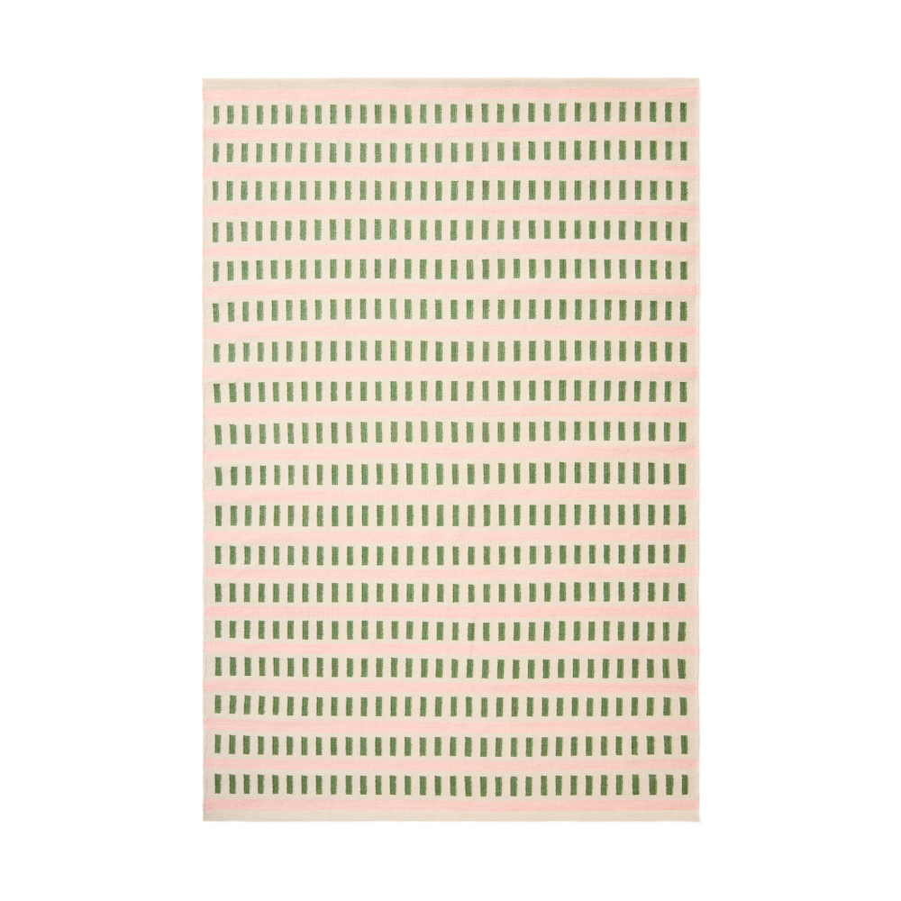 Ladakh ullmatta, Offwhite-green-pink, 180x270cm