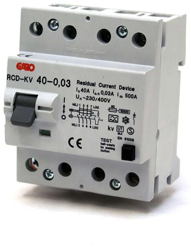 Garo RCD 4P 40A 30MA Jordfelsbrytare 4-pol, 40A, 30mA