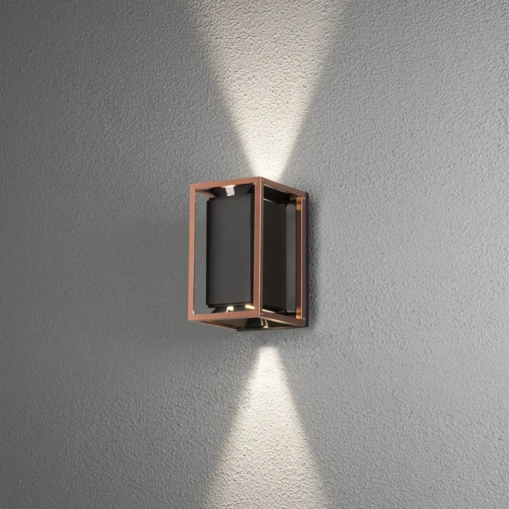 Konstsmide Vale Vägglykta LED 2x5W 230V Svart | Handla Nu