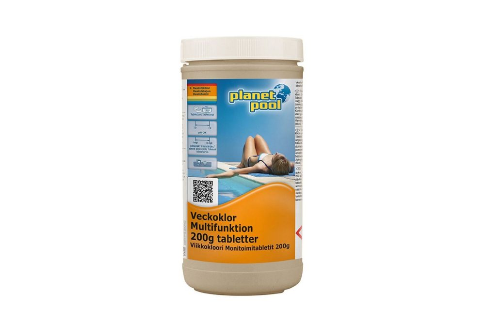 Vattenvård Planet Pool Veckoklor Multifunktion 200 g styck 1 kg