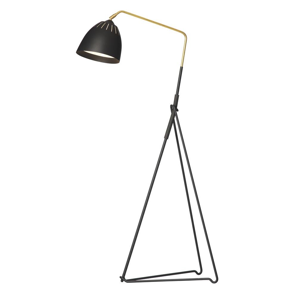 Lean golvlampa, svart