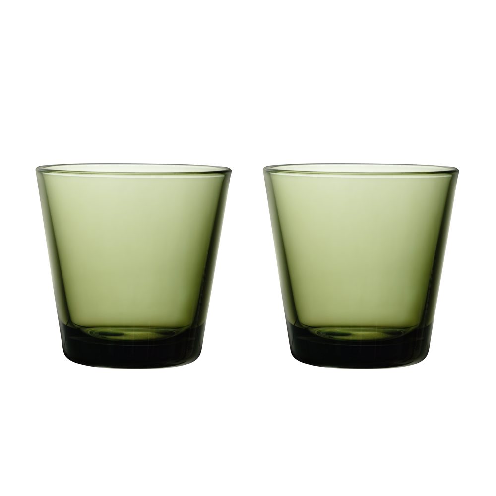 Kartio dricksglas 21 cl 2-pack, mossgrön
