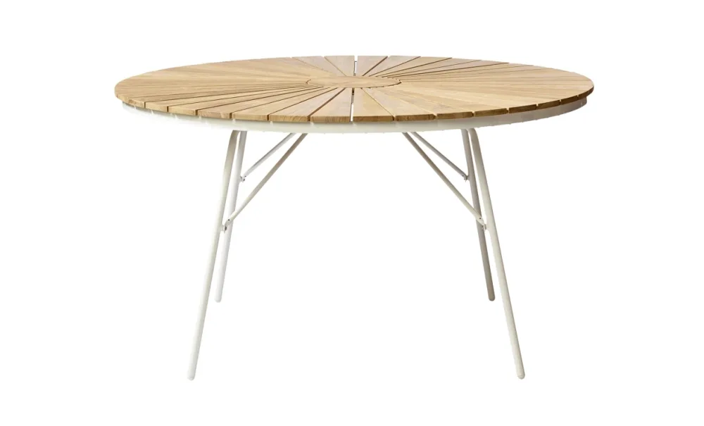 ELLEN Trädgårdsbord Teak/Vit 130