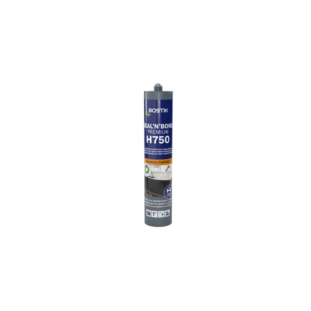FOGMASSA BOSTIK H750 SEAL N BOND TEGELBRUN 290ML