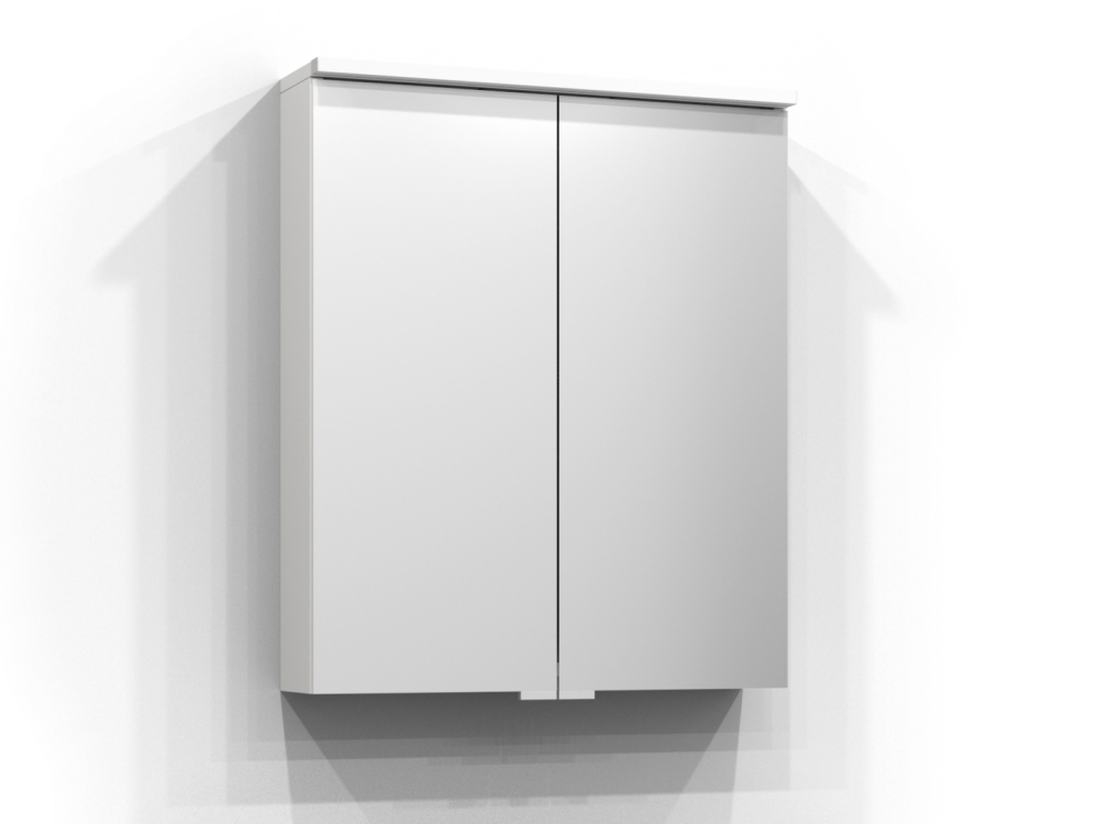 SPEGELSKÅP SVEDBERGS BLOC VIT LED EL 2HYLL 60X71,6X15,1CM