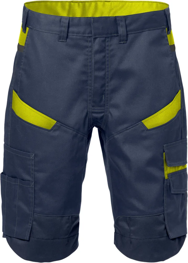 Fristads 2562 STFP Arbetsshorts marinblå/gul C58