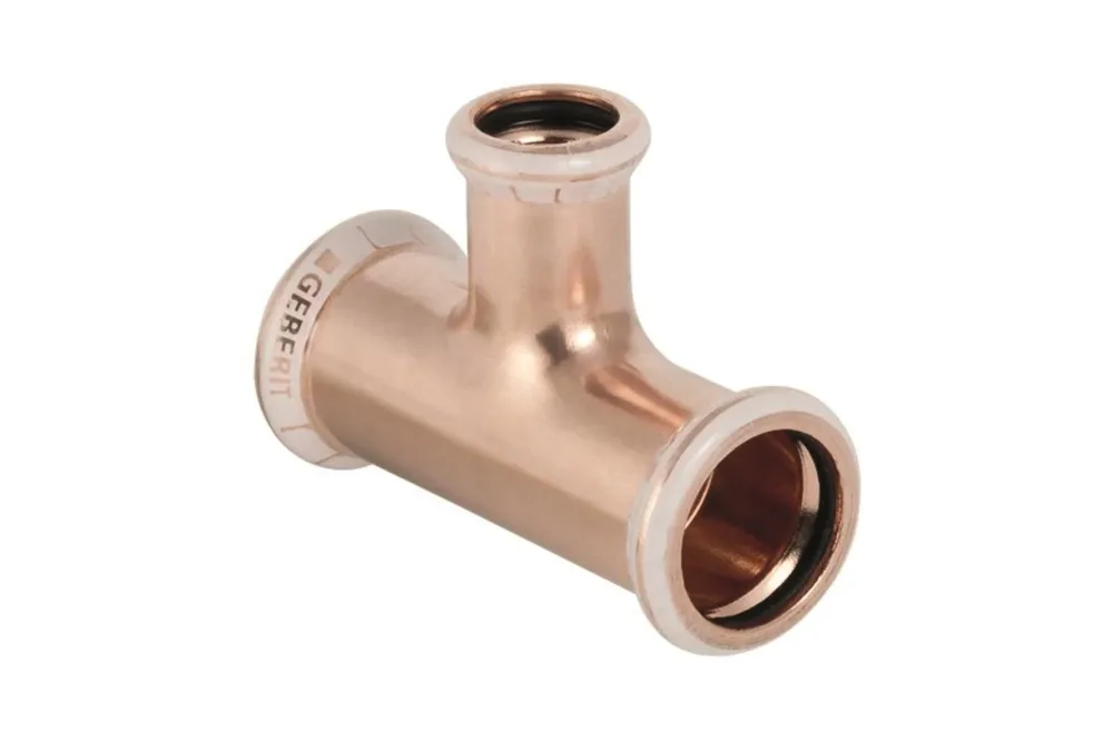 Geberit 1766546 T-rör med förminskat avstick 88,9 x 76,1 x 88,9 mm