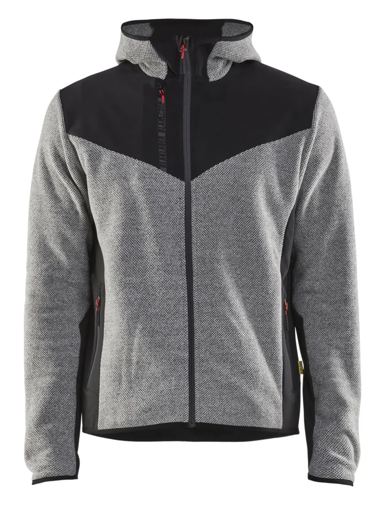 Blåkläder 594025369799L Jacka stickad, med softshell, antracitgrå/svart Antracitgrå/Svart