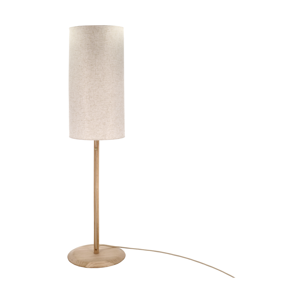 Barv golvlampa 143,5xØ38 cm, Obehandlad massiv ek