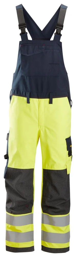 Snickers Workwear 6060 ProtecWork Hängselbyxa varsel, gul/marinblå 96