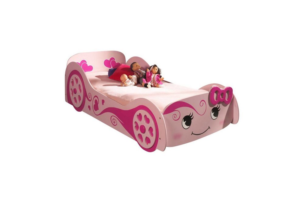 Säng Vipack Love Car Rosa 90x200 cm Med madrass Vipack Pink