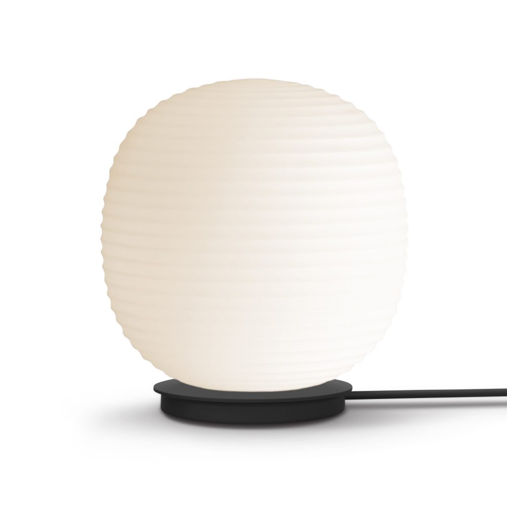 Lantern Globe bordslampa medium, Frosted white opal glass