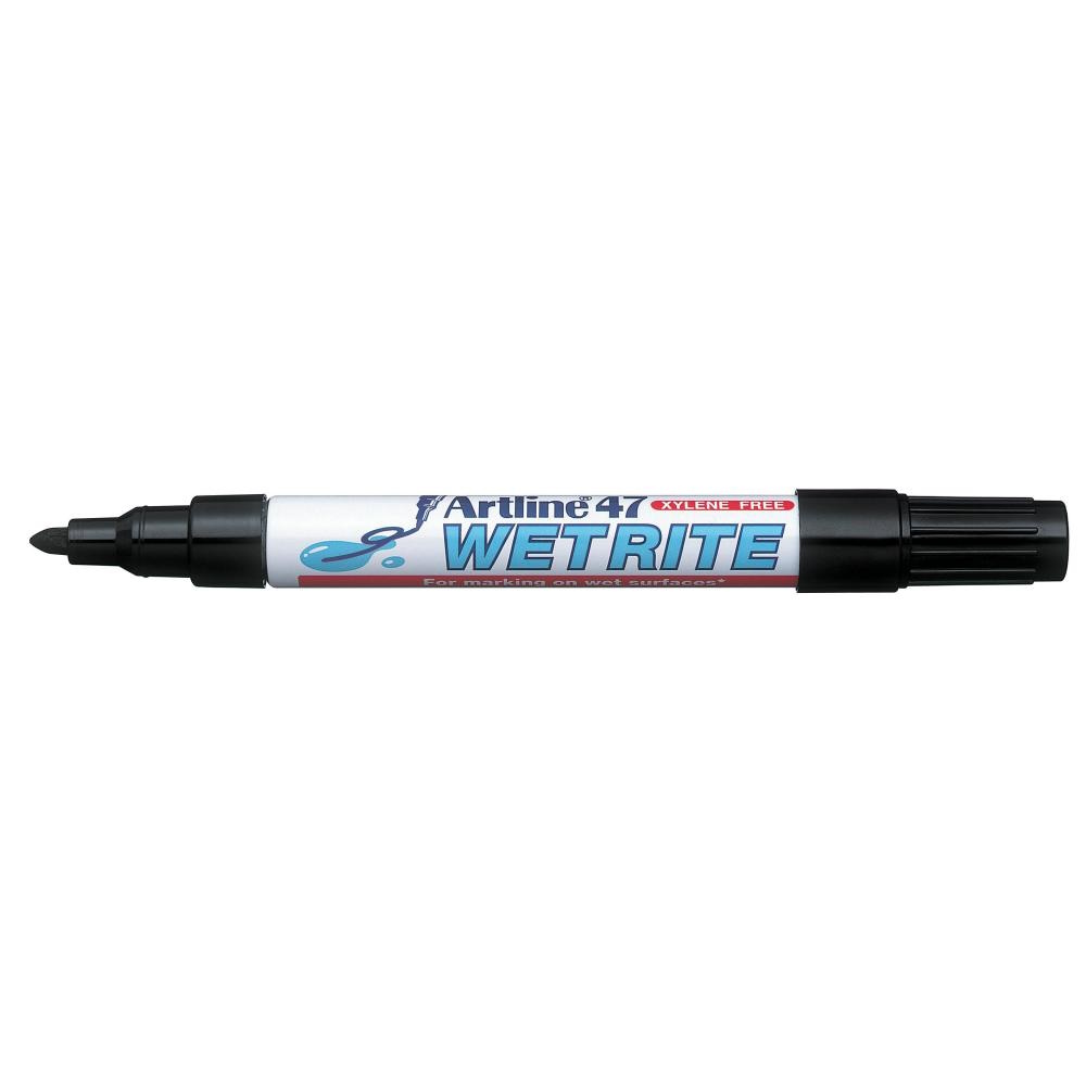 Märkpenna Wetrite 47, Svart, 12st, Artline