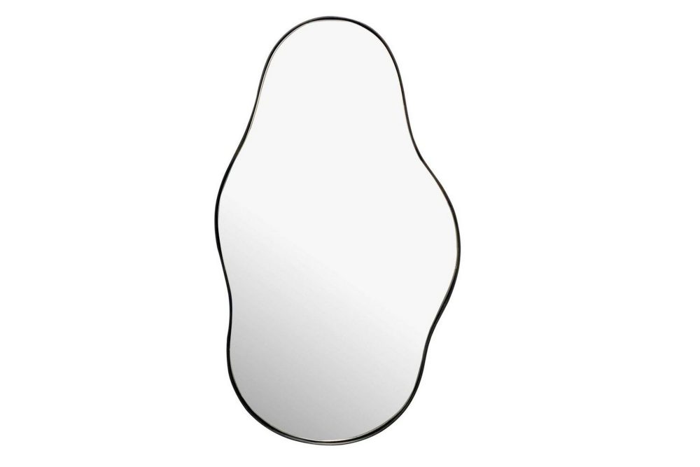 Spegel Wohnling Asymmetrisk metallram oval 80 cm