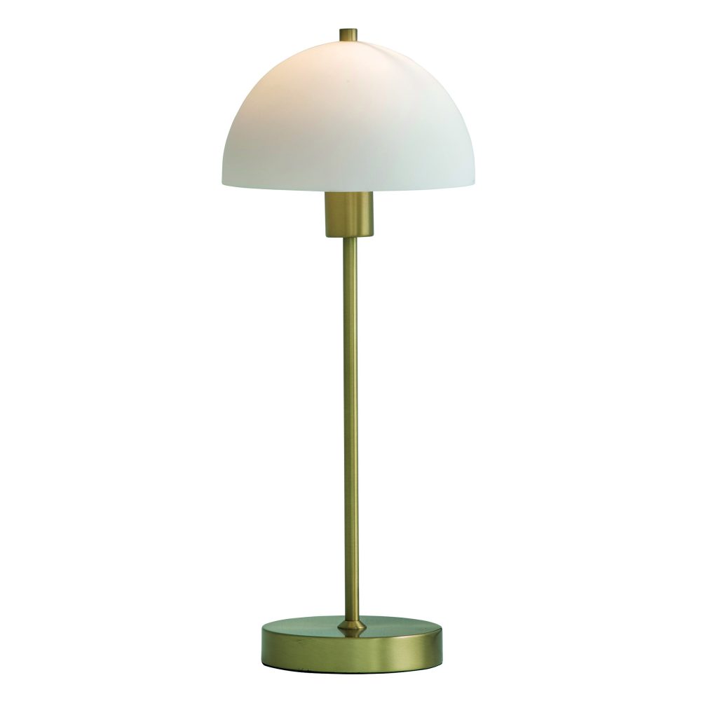 Vienda bordslampa, mässing-vit