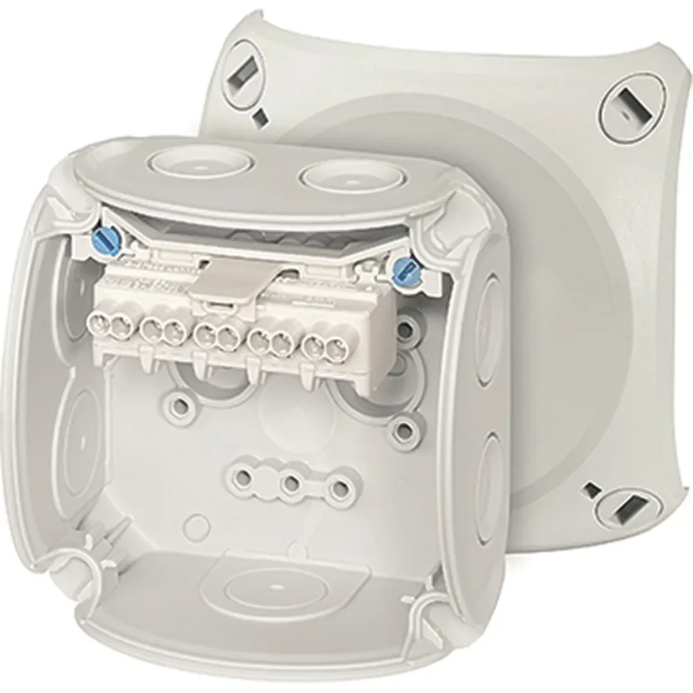 Hensel DK 0402 G Kopplingsdosa med plint, 2,5 mm 104 x 104 mm